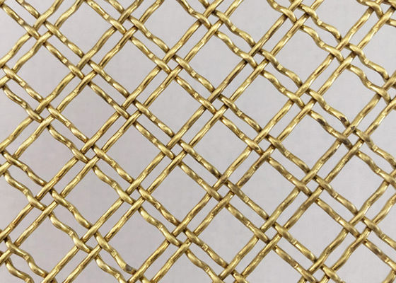 Doppelter Hitzebeständigkeits-Verschluss-Falz-Messingdraht Mesh For Decorative Fence