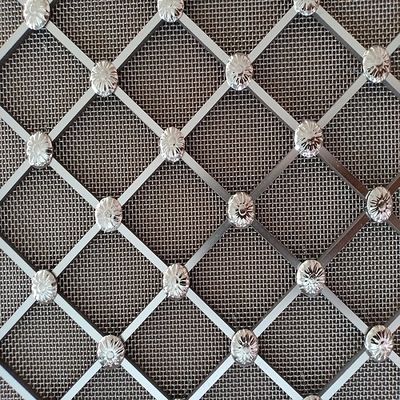 Metallische Architektur Gewebtes Drahtnetz Edelstahl Gewebtes Drahtnetz Gitter für Schränke Dekoration