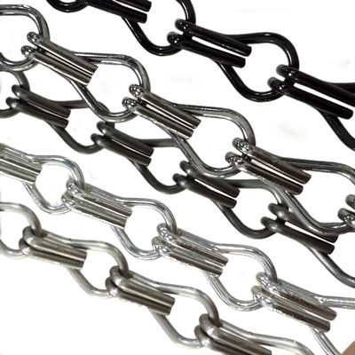 Standardgröße 12mm*24mm Aluminiumkettenverbindung Vorhang Hohe Haltbarkeit