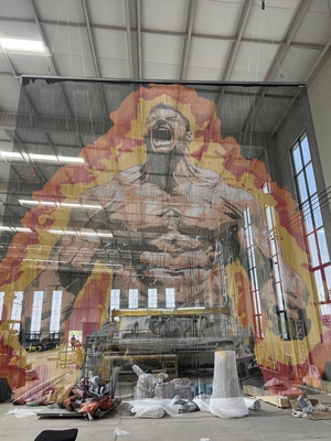 Kreativer dekorativer Aluminium-Kettenvorhang für Möbel- und Kunstinstallation, feuerfestes, anpassbares Metallgitter-Design