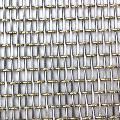 Architektonisches dekoratives Metalldrahtnetz aus Edelstahl Kupfer für Trennschutzschrank Fassade