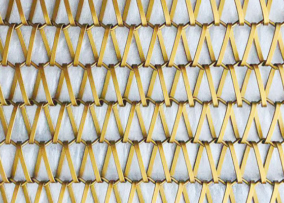 Gewundenes Metalldraht-Mesh Chain Mesh Curtains Triangular-Loch des Edelstahl-310S